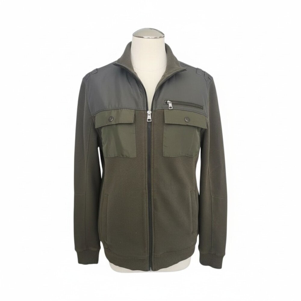 Calvin Klein Men’s Full Zip Utility Jacket Gray Size M